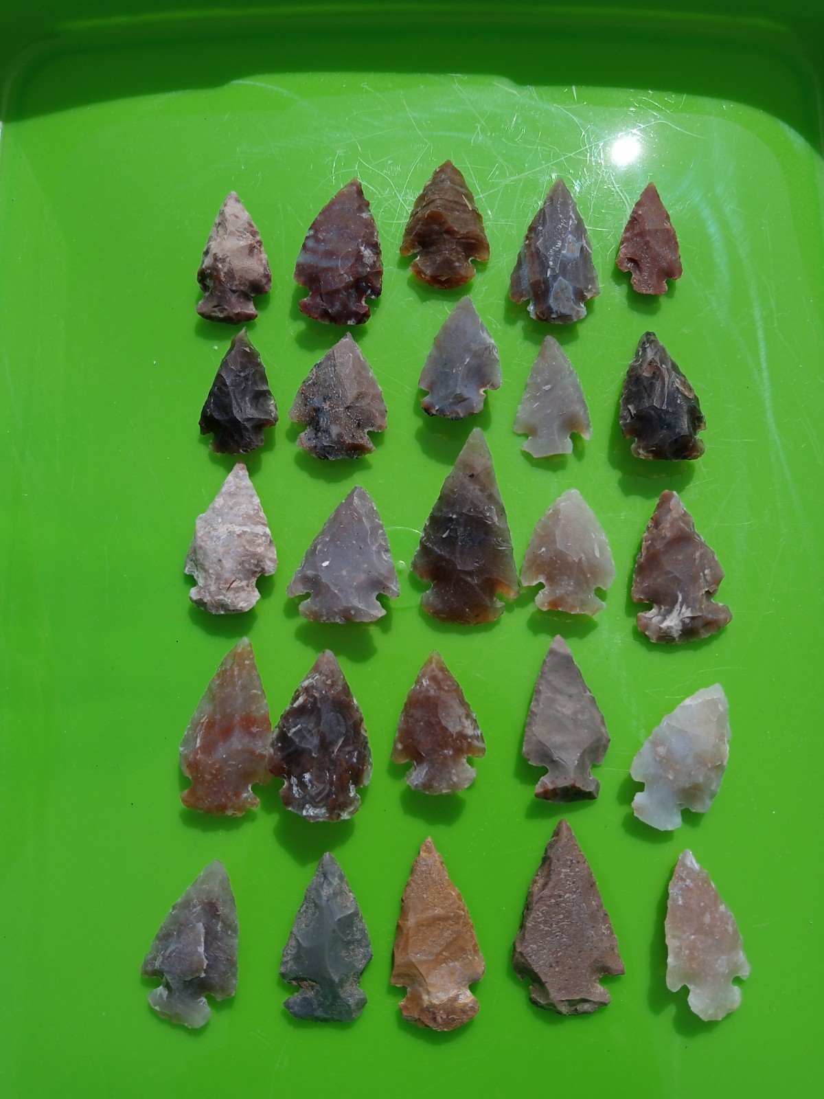 Lot Of 25 Modern Arrowheads! Agates & More!  Flintknapping Art. S2