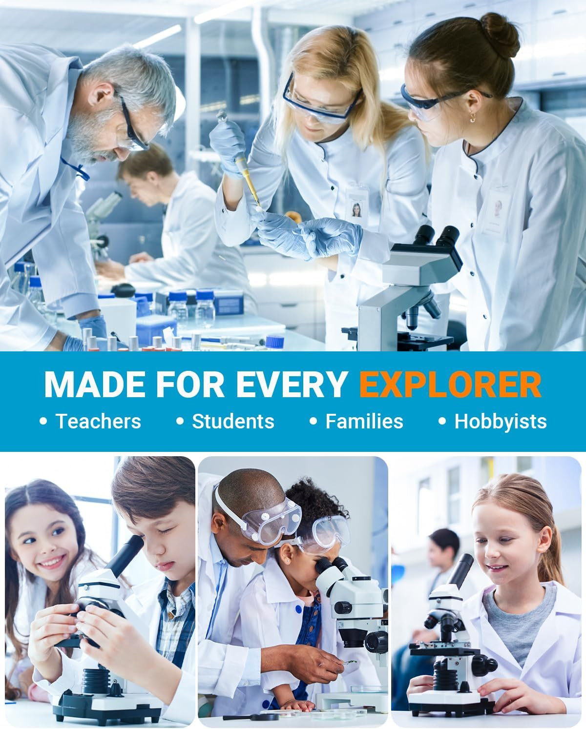 Microscope Slides and Covers Kit – 50 Blank Pre-Cleaned Glass Slides for Microsc