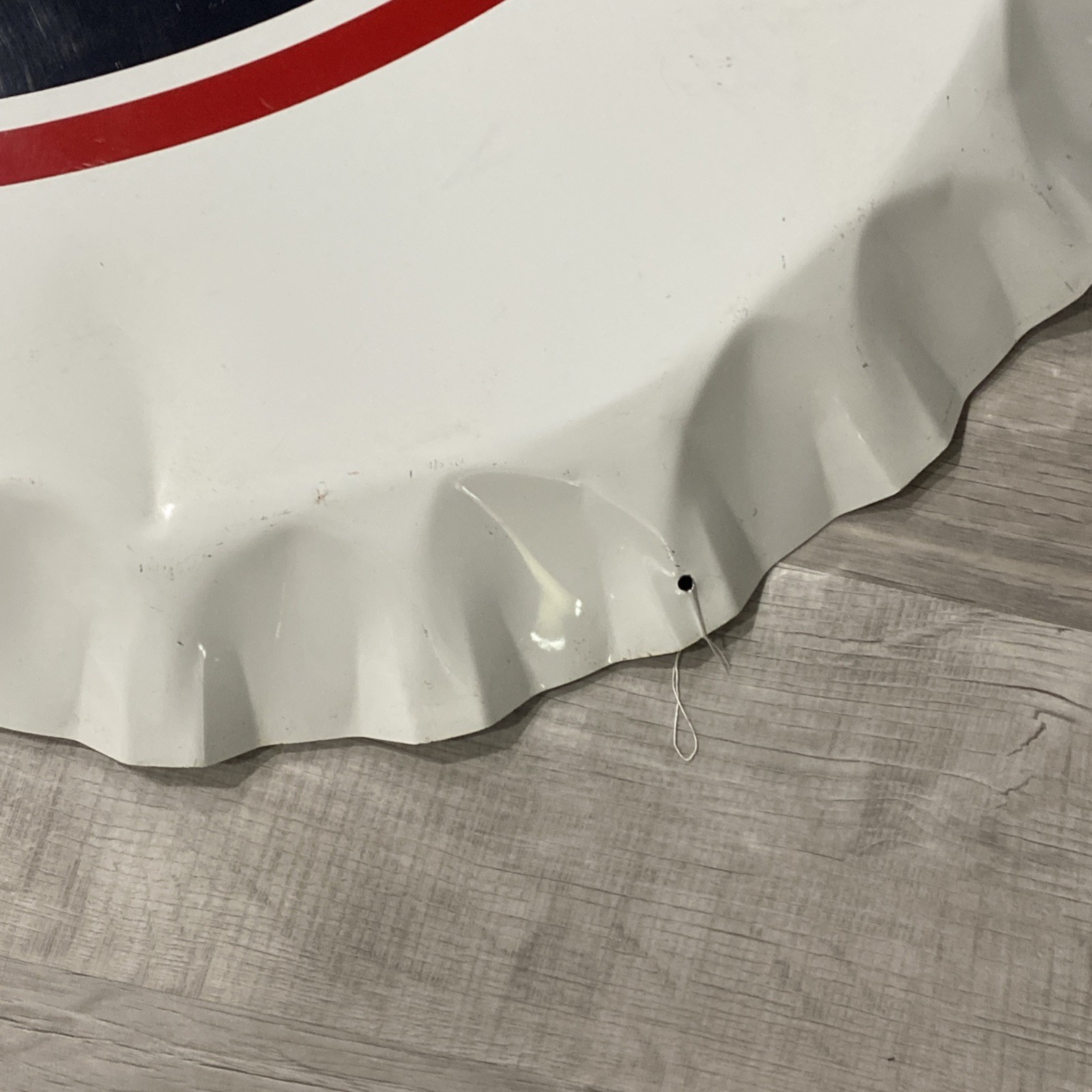 Grapette Bottle Cap Sign Metal Embossed 26.5” Stout Sign Co