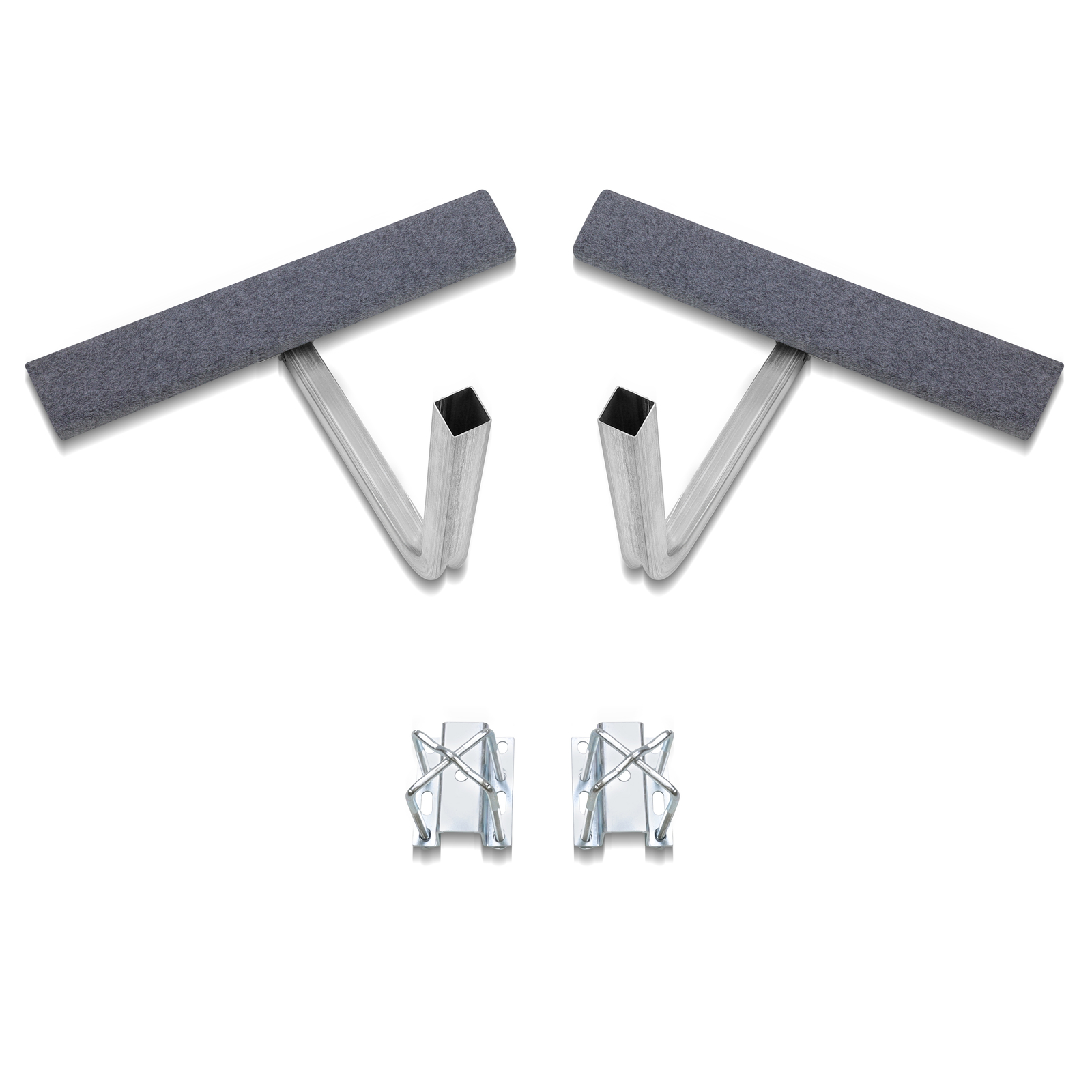 2' Boat Trailer Guides Bunk Side Board Guide Ons Carpeted Kit w/ Hardware