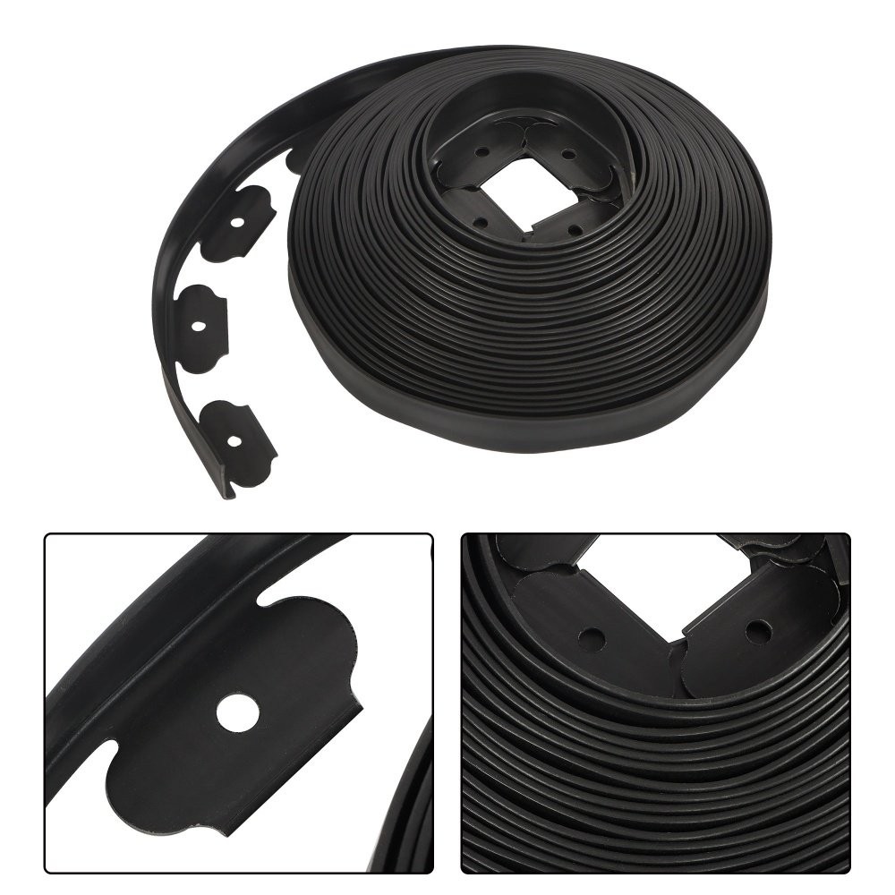 Landscape L-shaped Lawn Garden Edging Kit 60FT Flexible Border Paver & 24 Stakes