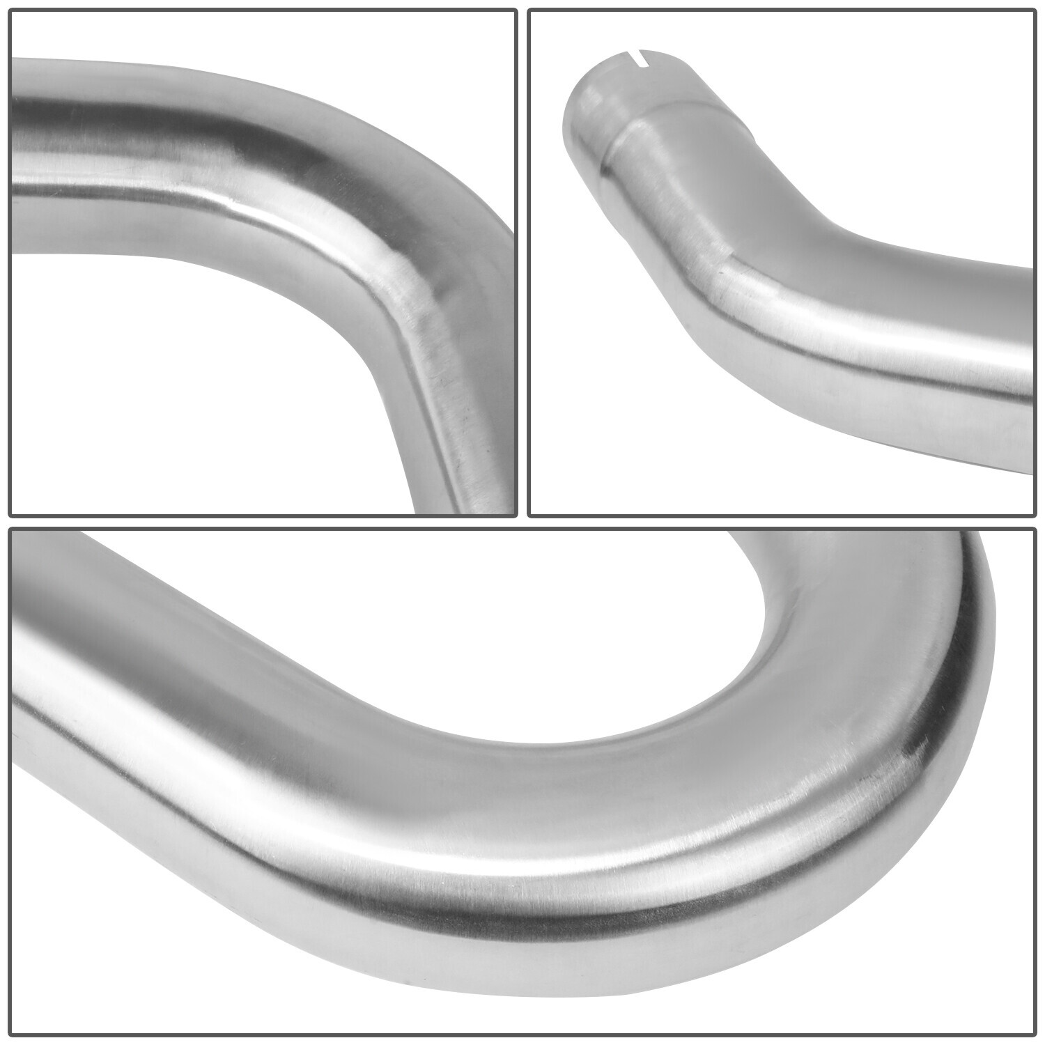16Pcs 3"OD Stainless Mandrel Bend Straight U-Bend Custom Exhaust Tubing Pipe Kit
