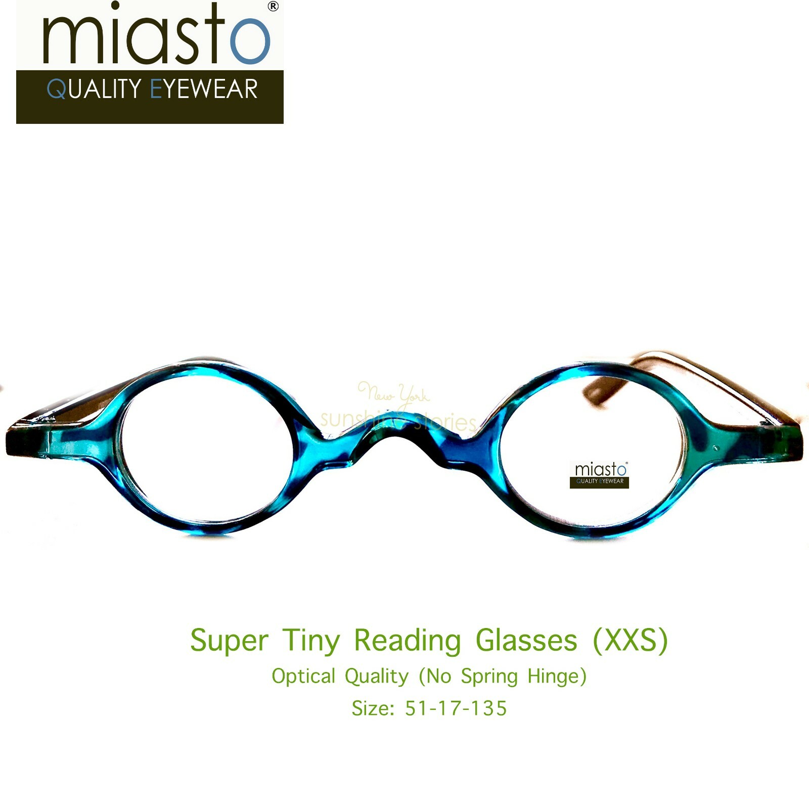 MIASTO "MINI ITALY" EXTRA SMALL ROUND RETRO BOHO VINTAGE READERS READING GLASSES