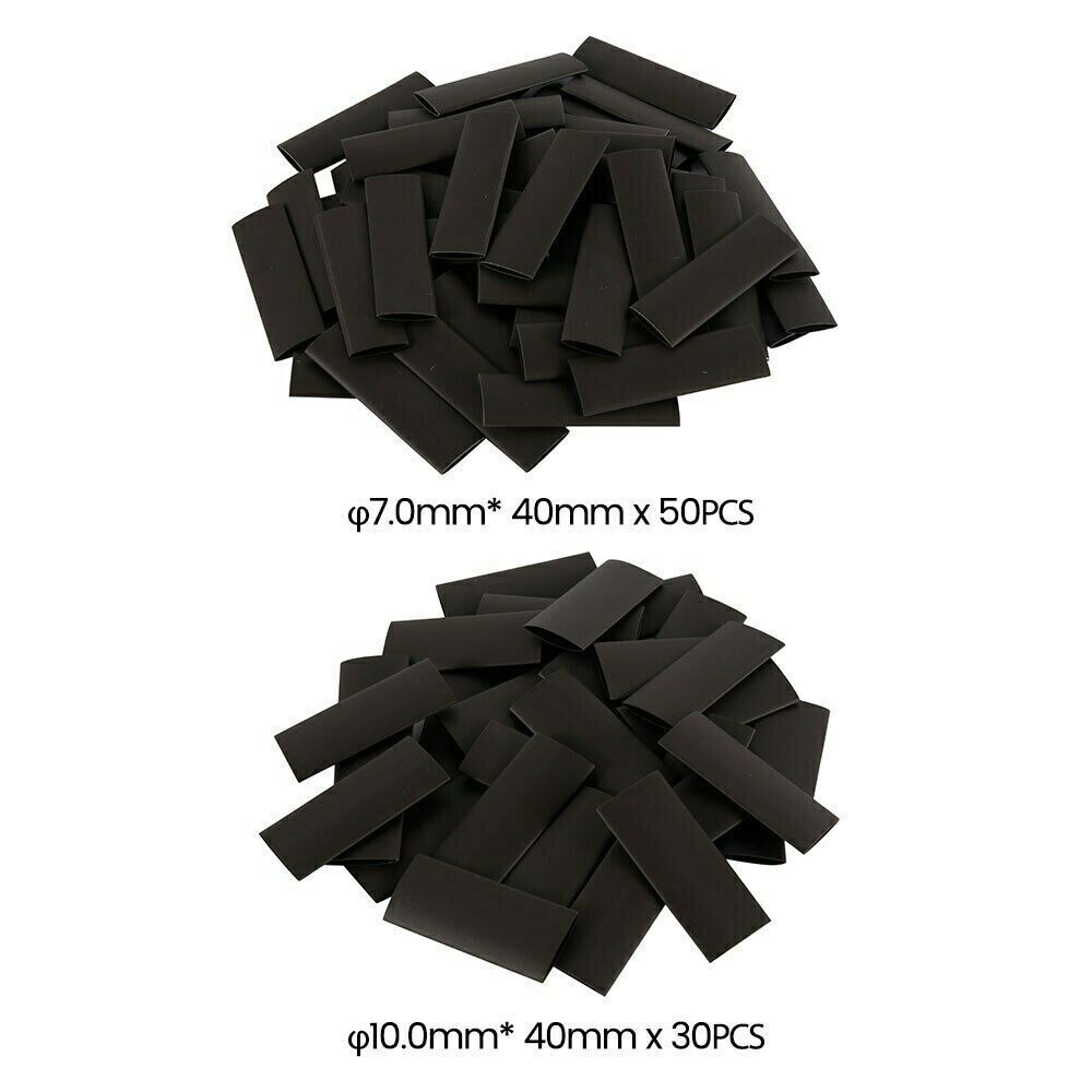 140PCS Copper Lugs Ring Terminals Bare Battery Welding Crimp Wire Connectors Kit