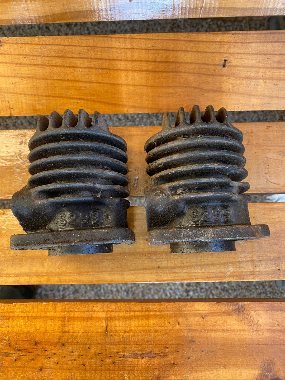 Maytag model 72 Twin Cylinder Gas Engine Cylinder Head Lot of 2