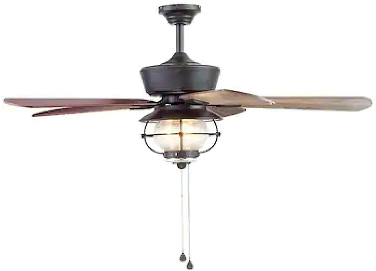 OPEN BOX - Harbor Breeze Merrimack II 52-in Matte Bronze LED - NO GLASS