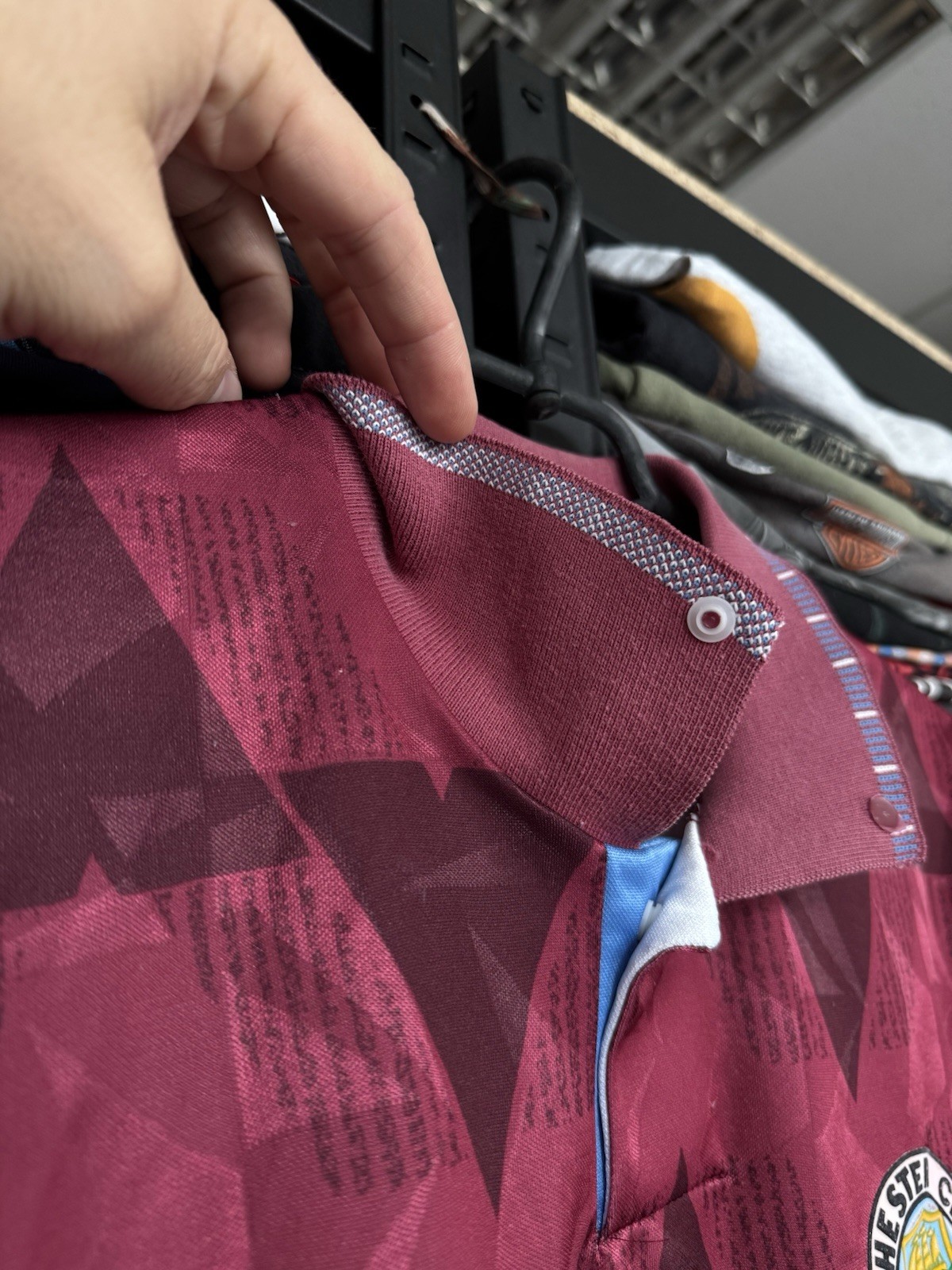 MANCHESTER CITY AWAY FOOTBALL SHIRT Jersey 1990/92 Size L