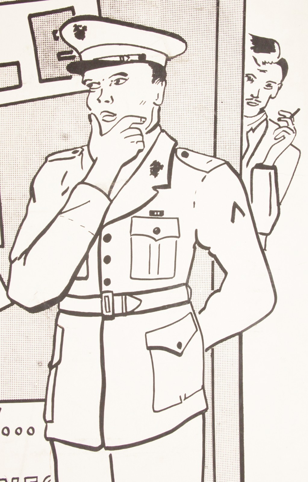 Vintage Original WW2-Vietnam War US Military Poster STAY AWAY FROM HAWKERS 22X14