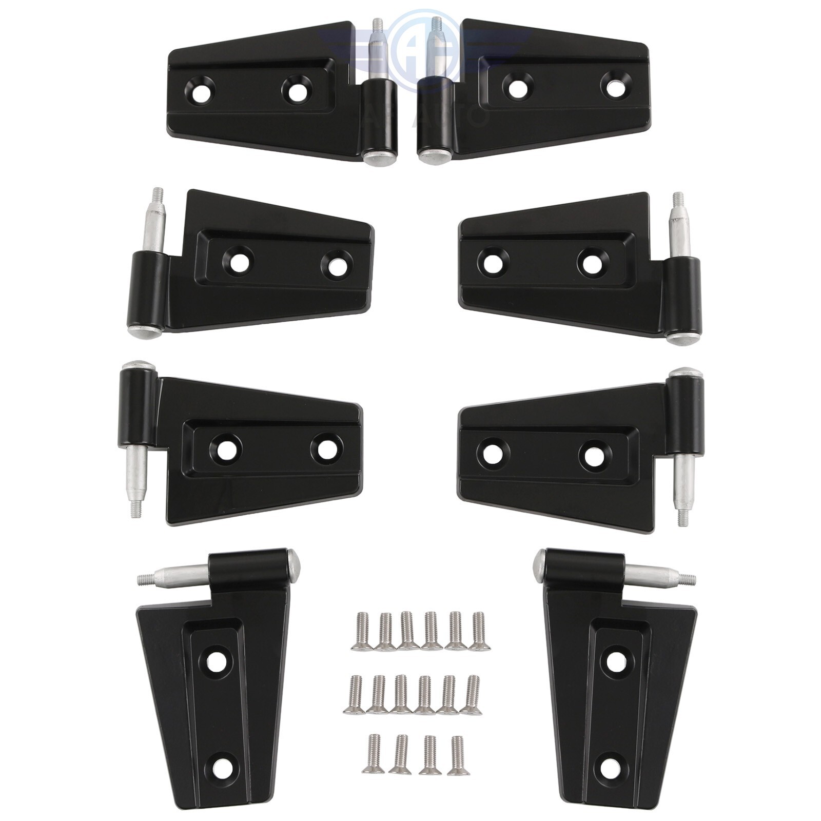 16PCS Steel Door Hinge Kit Inside & Outside for 2007-2018 Jeep Wrangler JK 3.6L