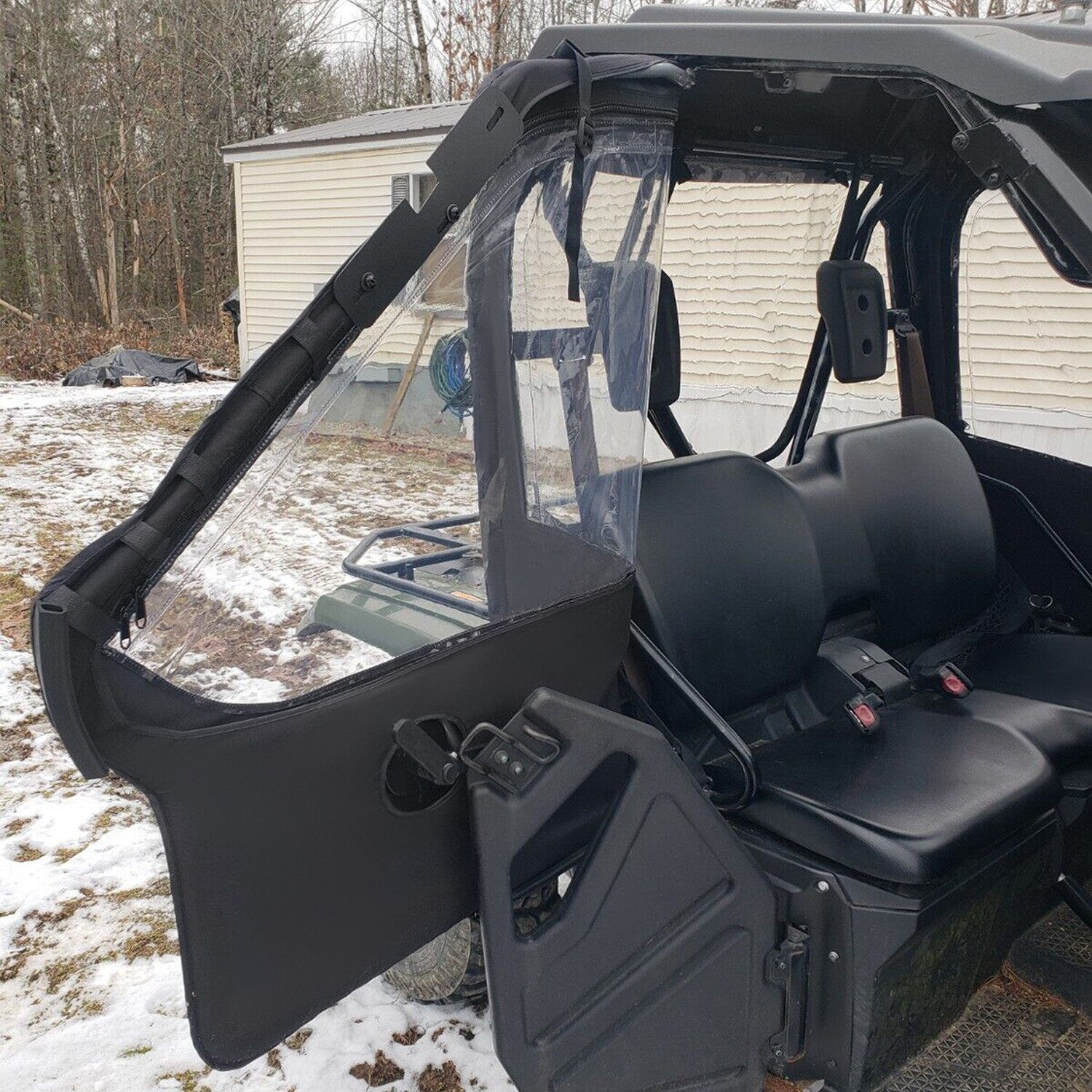 Left & Right Soft Doors Nylon Door+Plastic Window For Honda Pioneer 500 20-24