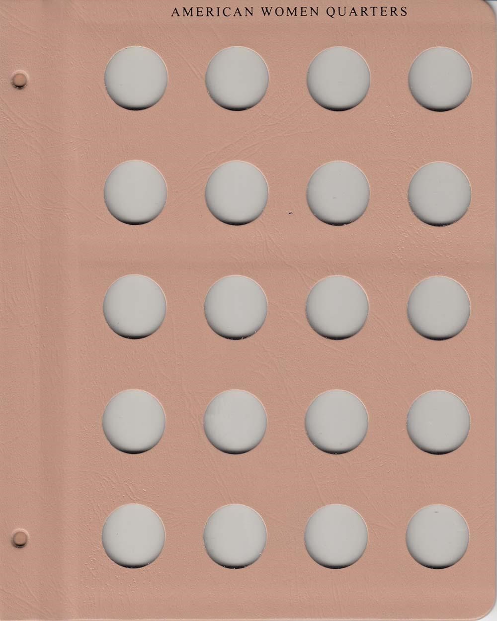 Dansco New Extra Album Page American Women Quarters 20 Blank Slots No Date New