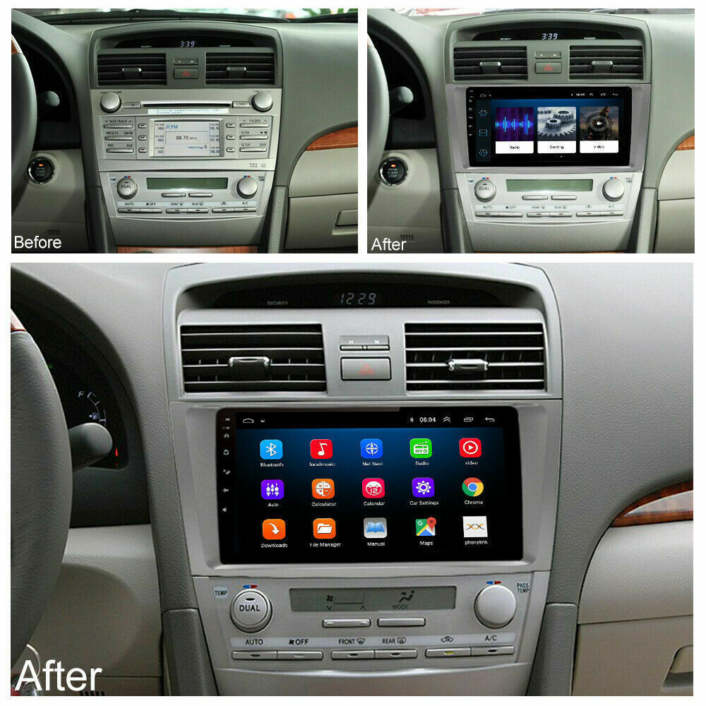 For 2007-2011 TOYOTA CAMRY CAM Android 15 CarPlay Car Stereo Radio GPS Navi WiFi