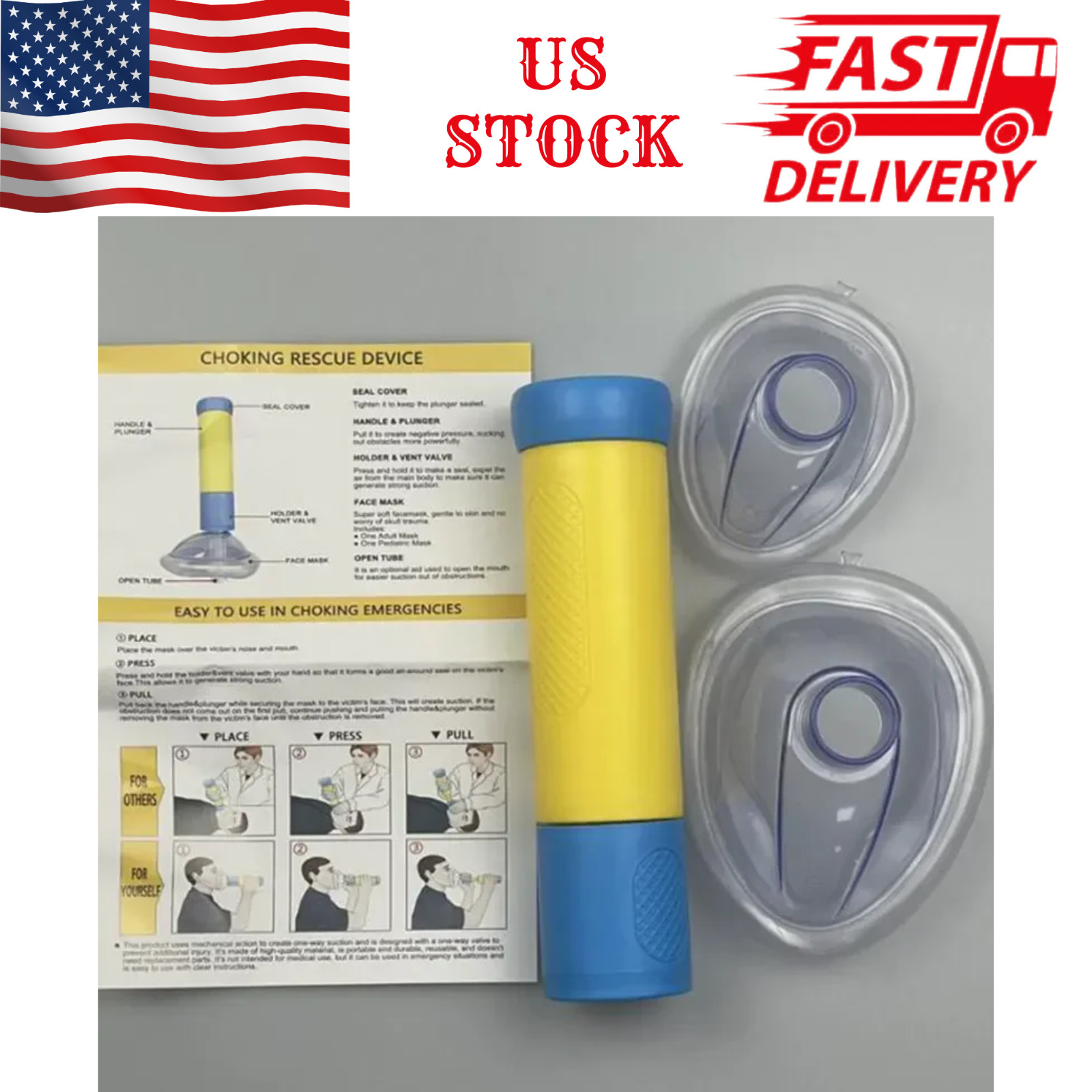Anti Choke Suction Device Portable Life Saving Assist Device
