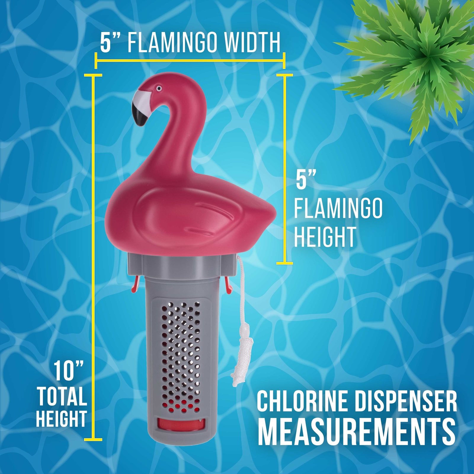 U.S. Pool Supply Flamingo Floating Spa, Hot Tub & Small Pool Chlorine Dispenser