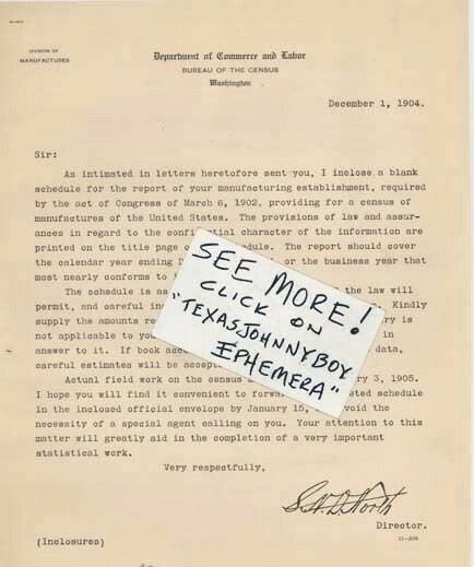 1904 DEPARTMENT COMMERCE LABOR WASHINGTON DC SND HORTH