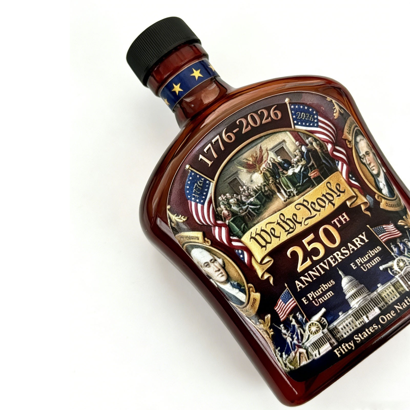 250th Anniversary Whiskey Bottle, We The People, Patriotic Decorative Gifts 2026