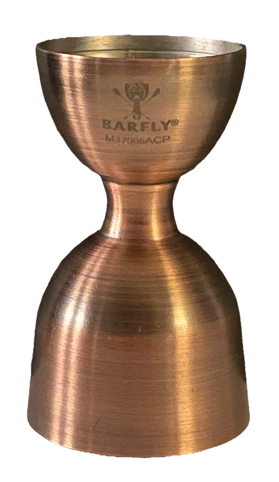 BARFLY Straight Rim Bell Jigger 1oz/2oz M37006ACP Stainless Steel Copper Plating
