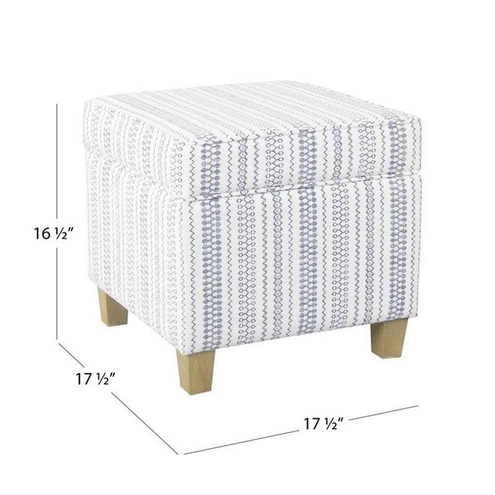 Home Decor | K7342-F2359 |Classic Square Storage Ottoman with Lift Off Lid |