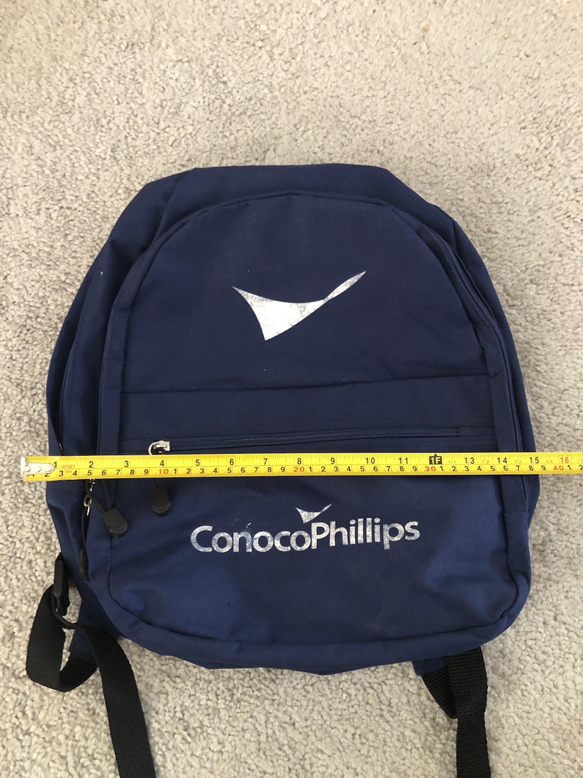 Vintage Conoco Phillips Employee Corporate Blue Backpack Oil & Gas Drilling Read
