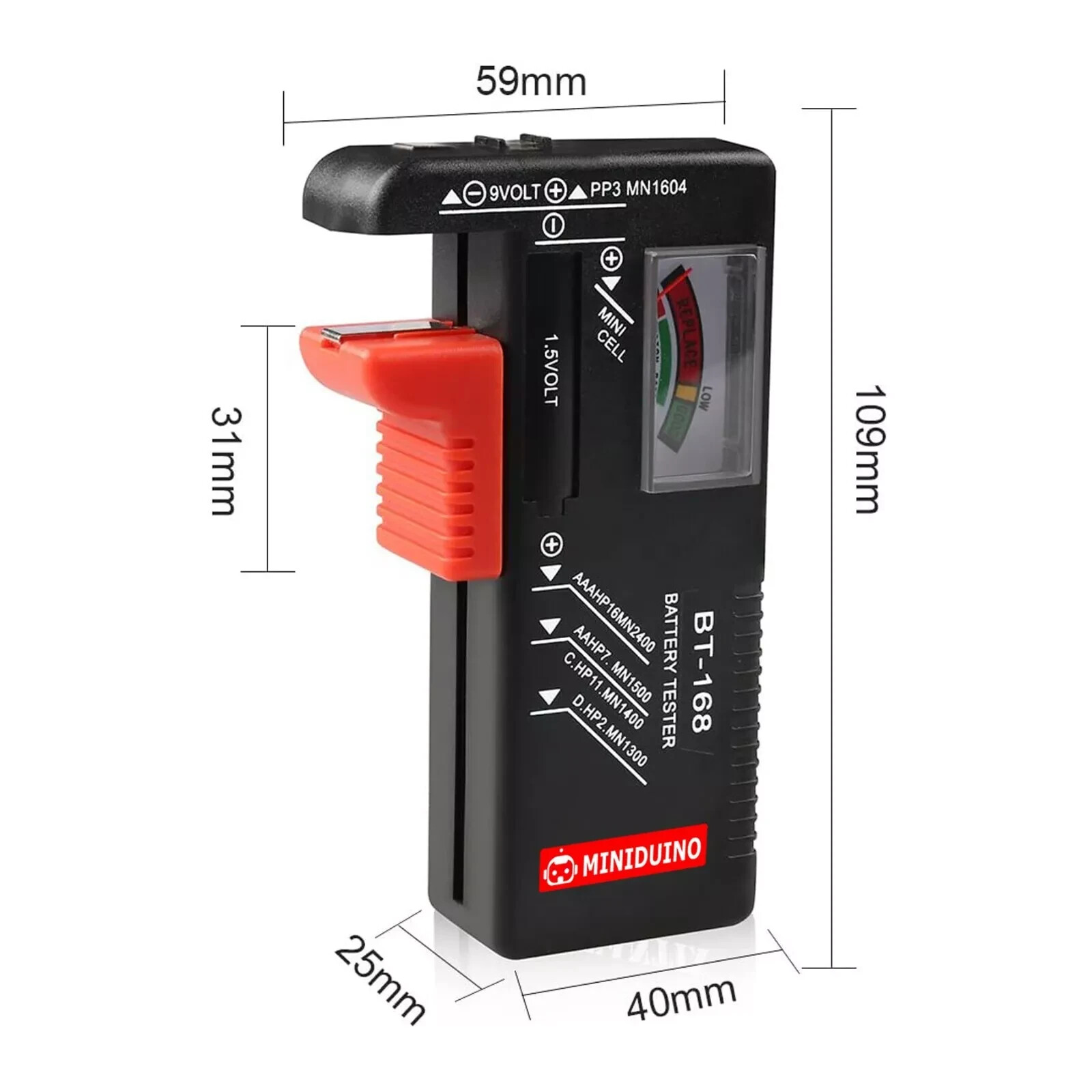 Universal Battery Tester Checker for AA AAA C D 9V Button Cell