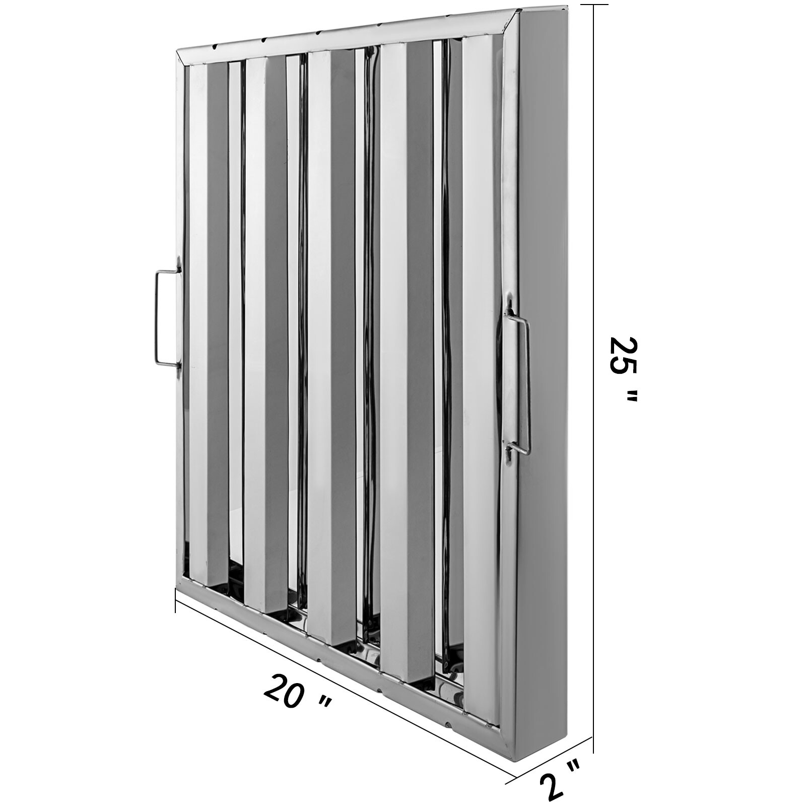 VEVOR 6Pack 20"x25" Stainless Steel Hood Grease Commercial Exhaust Filter Baffle