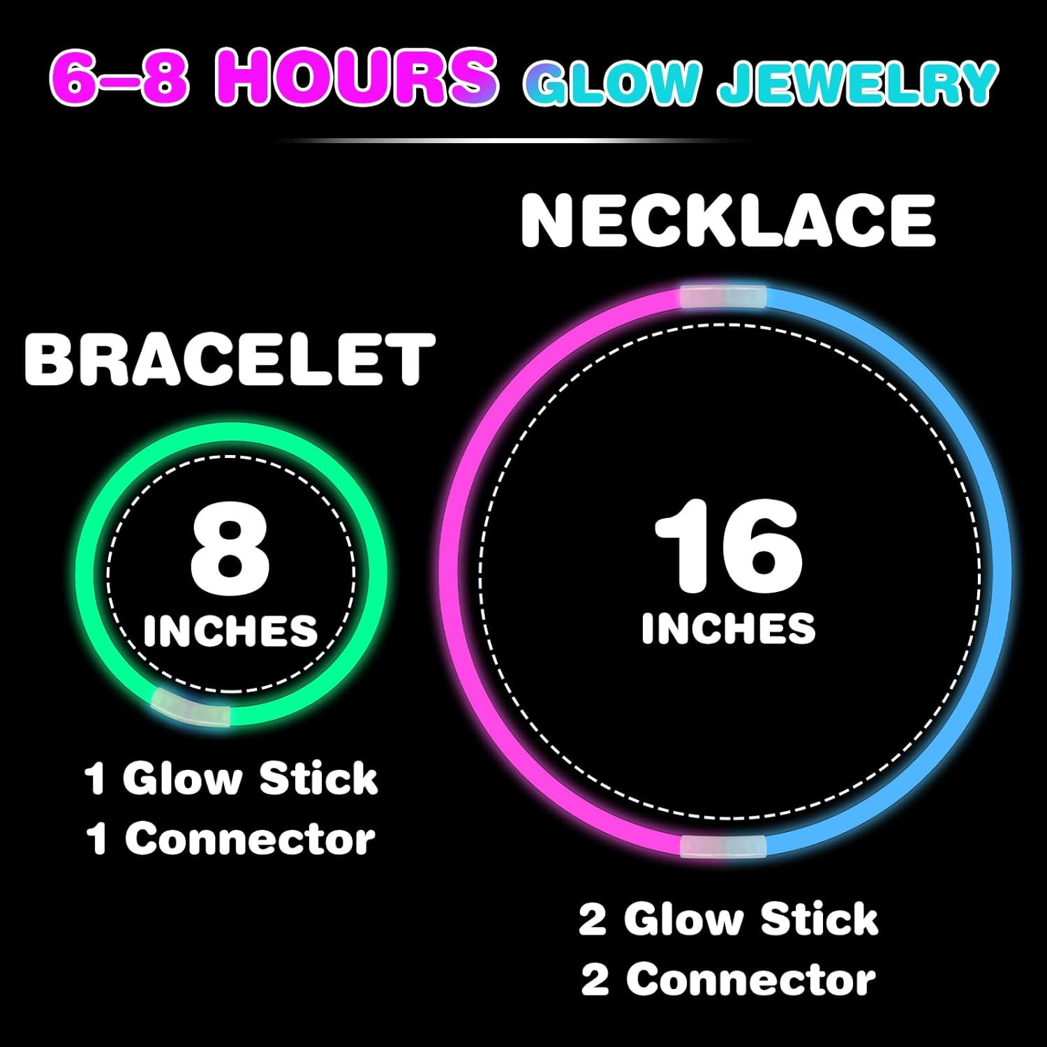 86 PCS Ultra Bright Glow Sticks, Inch Glow Sticks Bulk Party Pack, Light up Sti