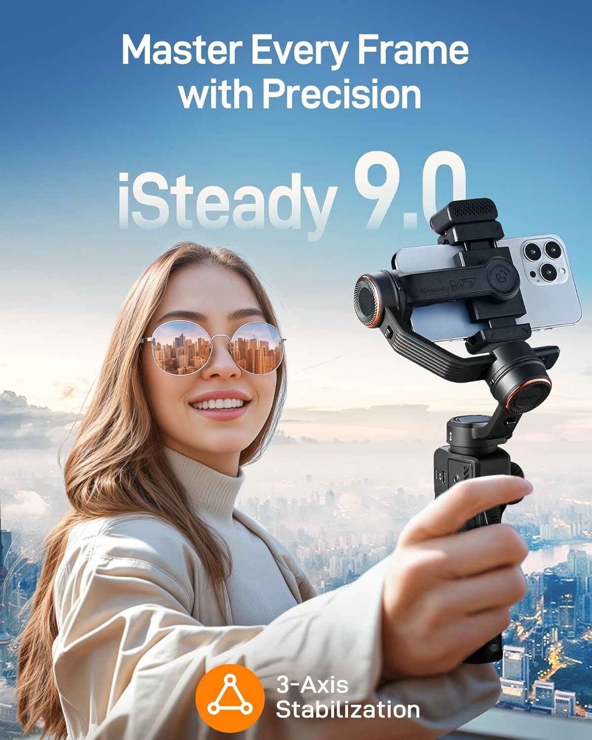 hohem iSteady M7 Gimbal Stabilizer for iPhone Phone Gimbal with AI Tracking