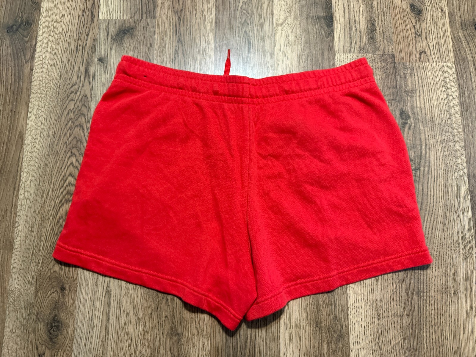 Nike Shorts Women's Size Large Red Tie Waist High Rise Activewear Casual