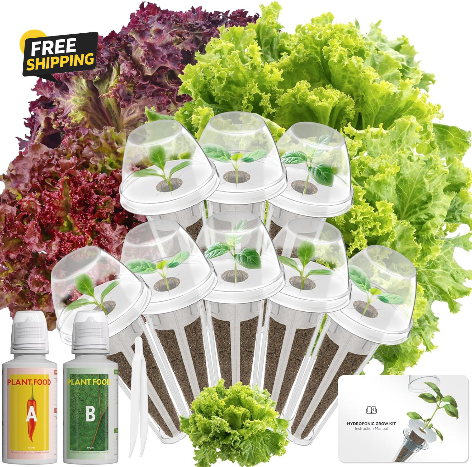 Salad Green Seed Pod Kits for Aerogarden Ahopegarden, Idoo Hydroponics Growing