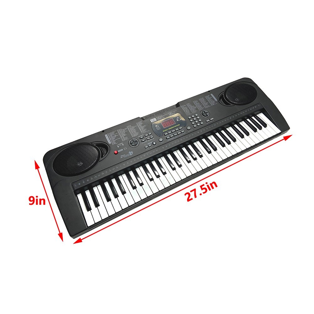 61 Key Electric Digital Piano Keyboard 200 Tones w/ Microphone Gift for Beginner