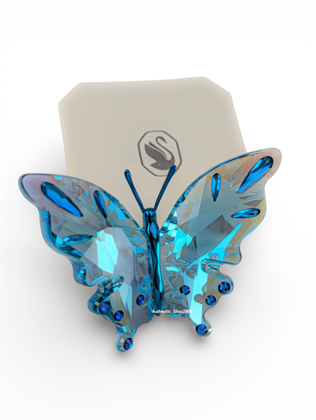 100% Authentic SWAROVSKI Crystal Idyllia Turquoise Butterfly Figurine 5721539