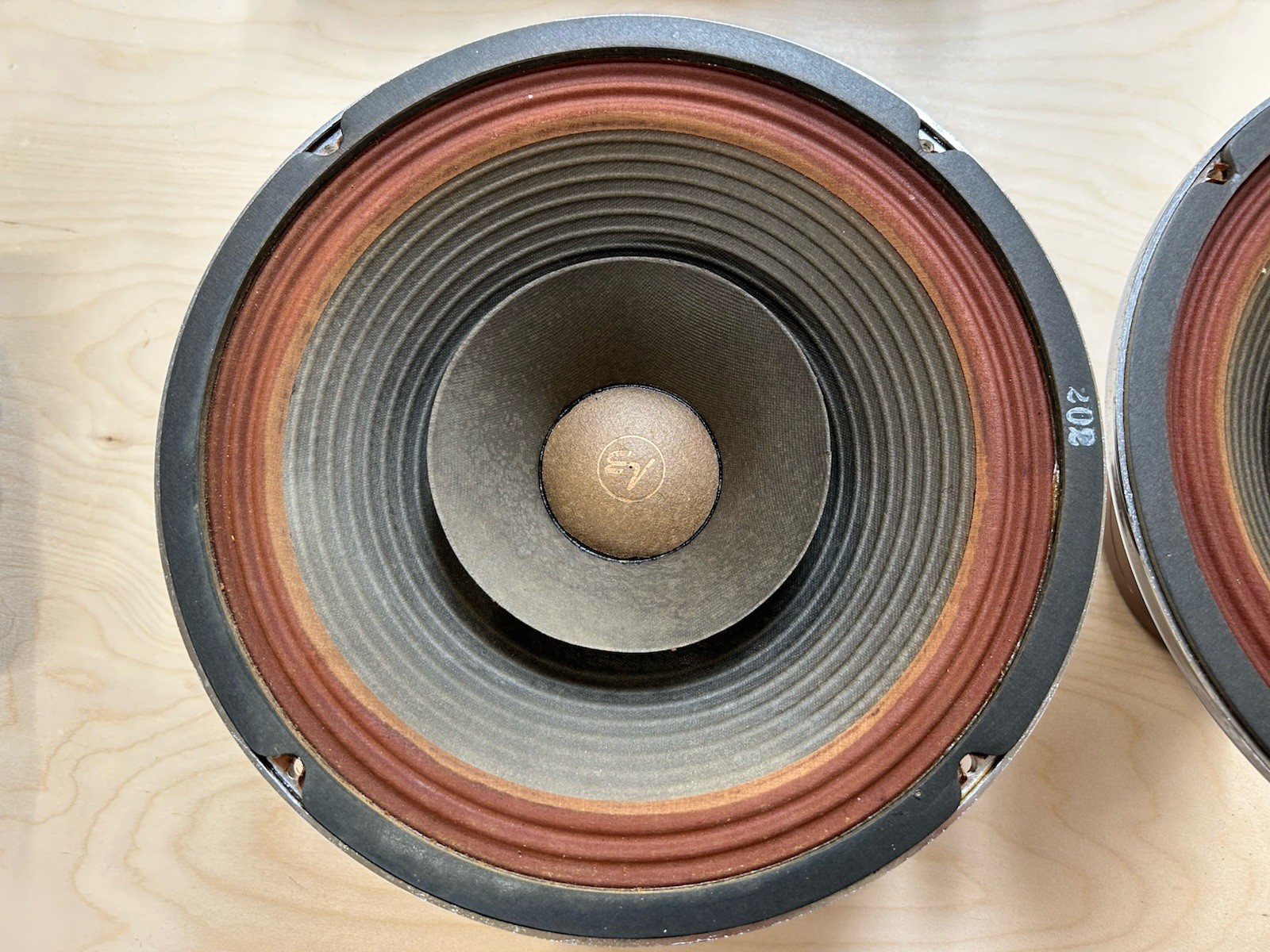 EV SP12 Full Range Speakers Pair Electro Voice 12” Whizzer Cone Working