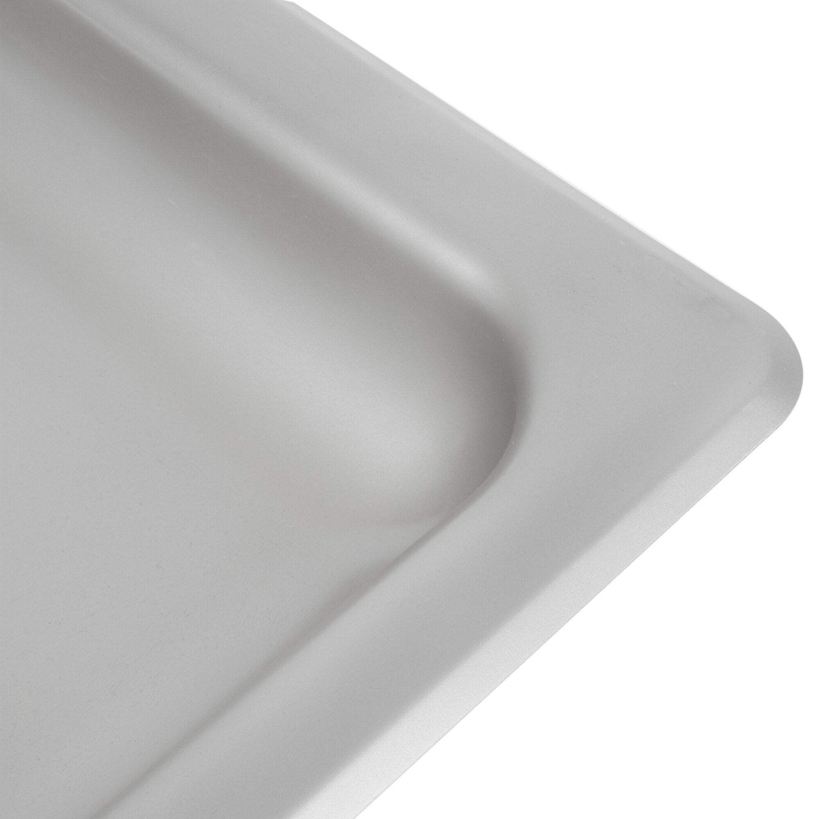 Hobart Stainless Steel Rectangular Feed Pan with Funnel-Shaped Opening