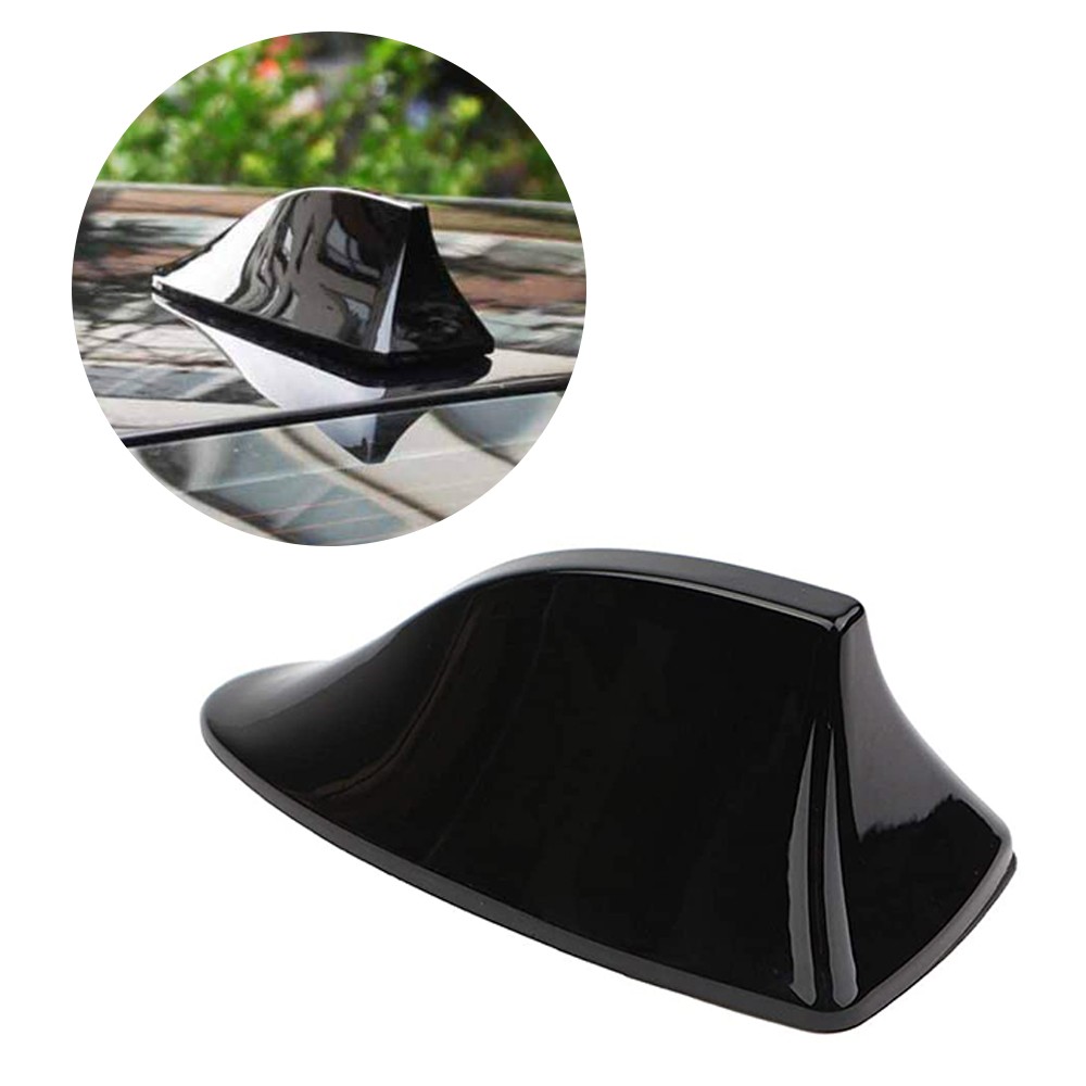 Car Shark Roof Fin Antenna Aerial FM/AM Radio Signal Trim Universal Decor Black