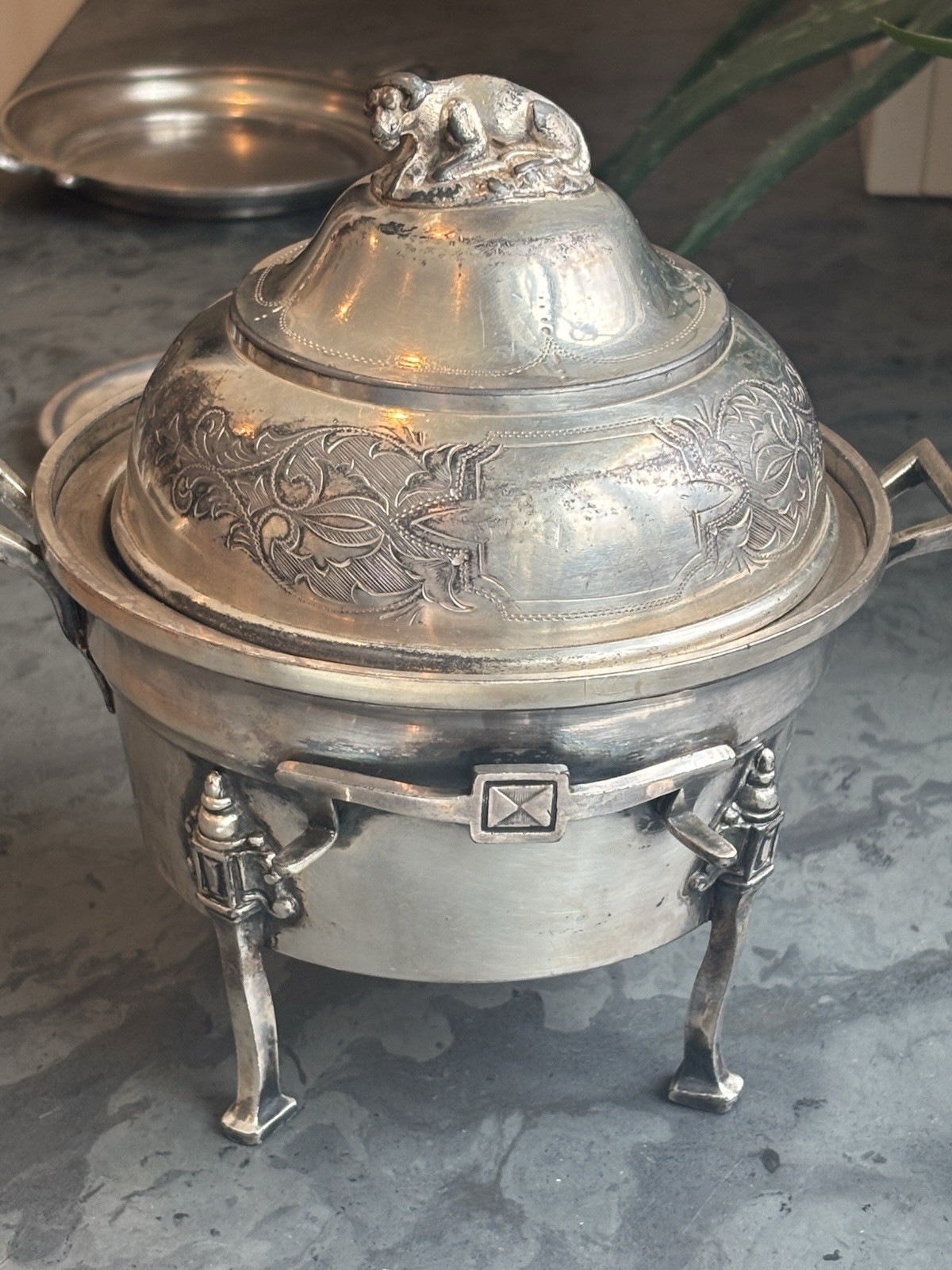 WM. Rogers Silver Plate Butter Serving Set (3pc) plus bonus dish/tray