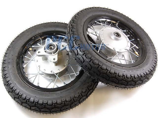 12" Complete Motard Wheel Set w/ rotor sprocket SSR SDG 107cc 110cc 125cc WMS03