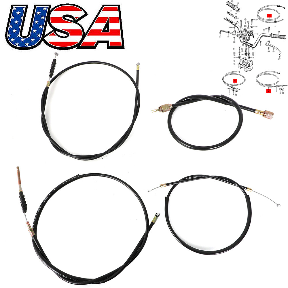 For 1966 1967 1968 Honda Trail 90 CT90 K0 Brake Cable Throttle Speedometer Cable