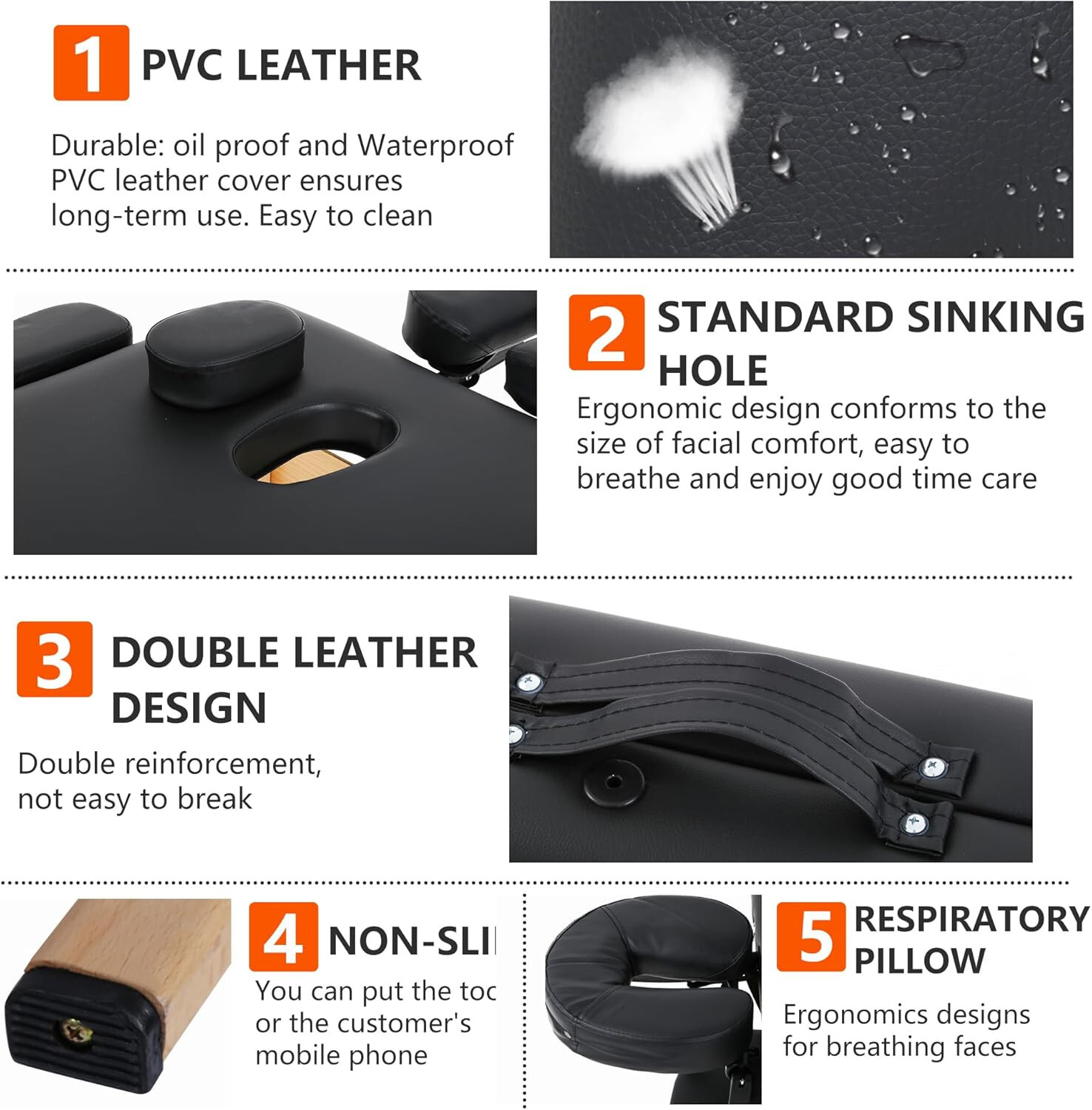 Massage Bed Portable Massage Table 2 Fold Lash Bed Adjustable Salon Bed SpaTable