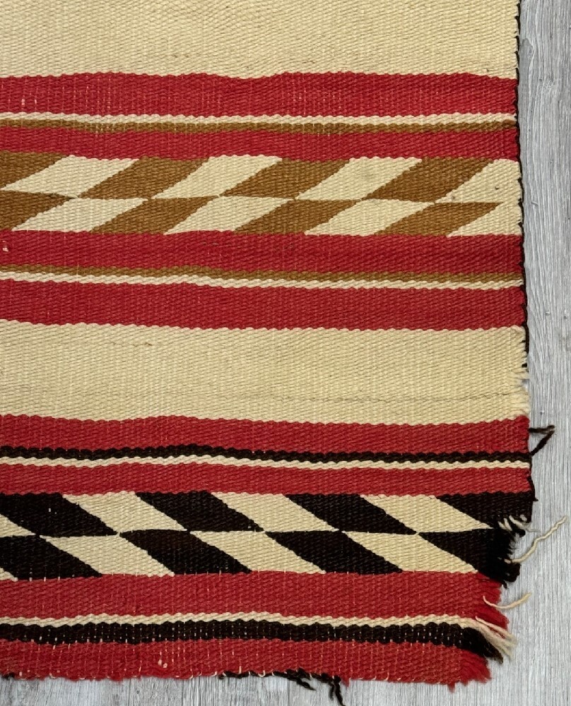 Navajo Early Double; Saddle Blanket; ca 1885