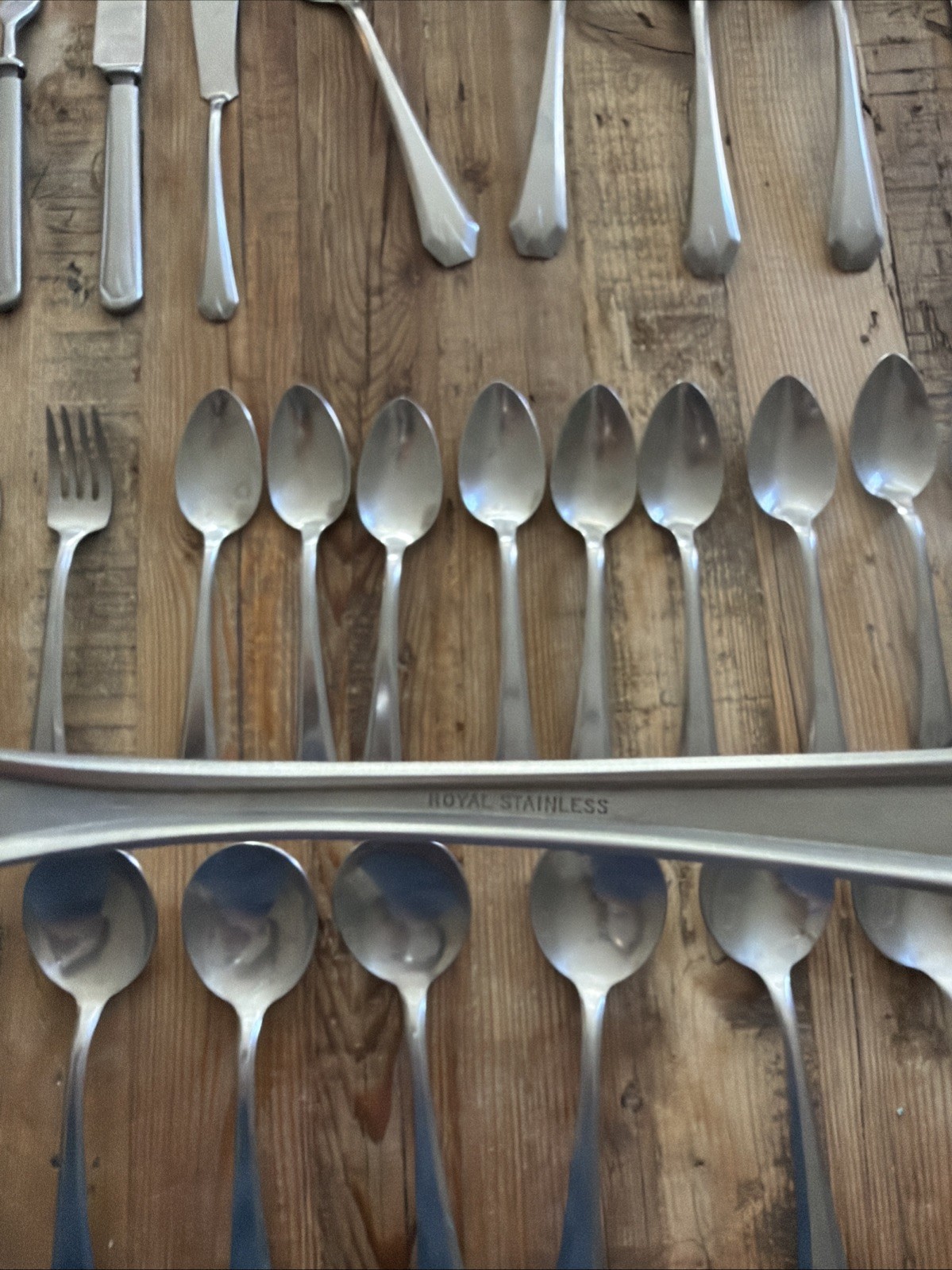 61 Pieces Royal Stainless STREAMLINE Allegheny Metal SS Flatware
