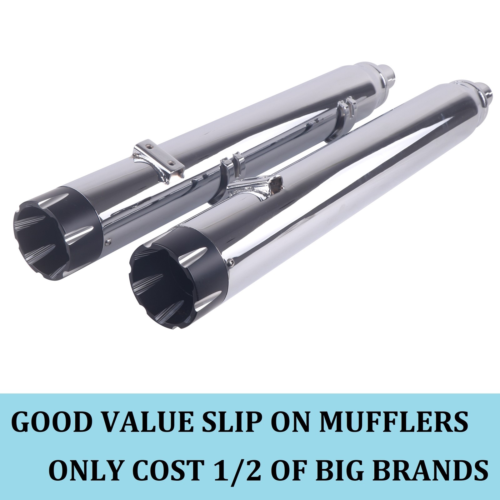 4" Slip on Exhaust Pipes for 2014-Up Indian Chieftain, Roadmaster Upgrading Tone