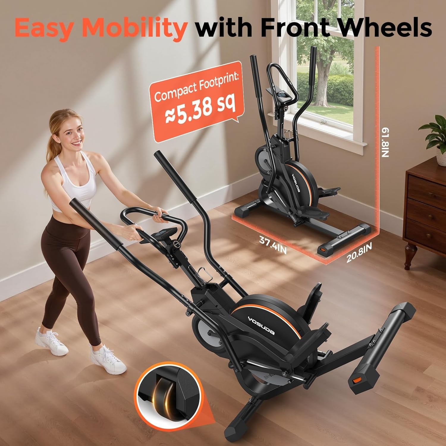 YOSUDA Elliptical Exercise Machine/3-in-1Elliptical+Cardio Climber+Stair Stepper