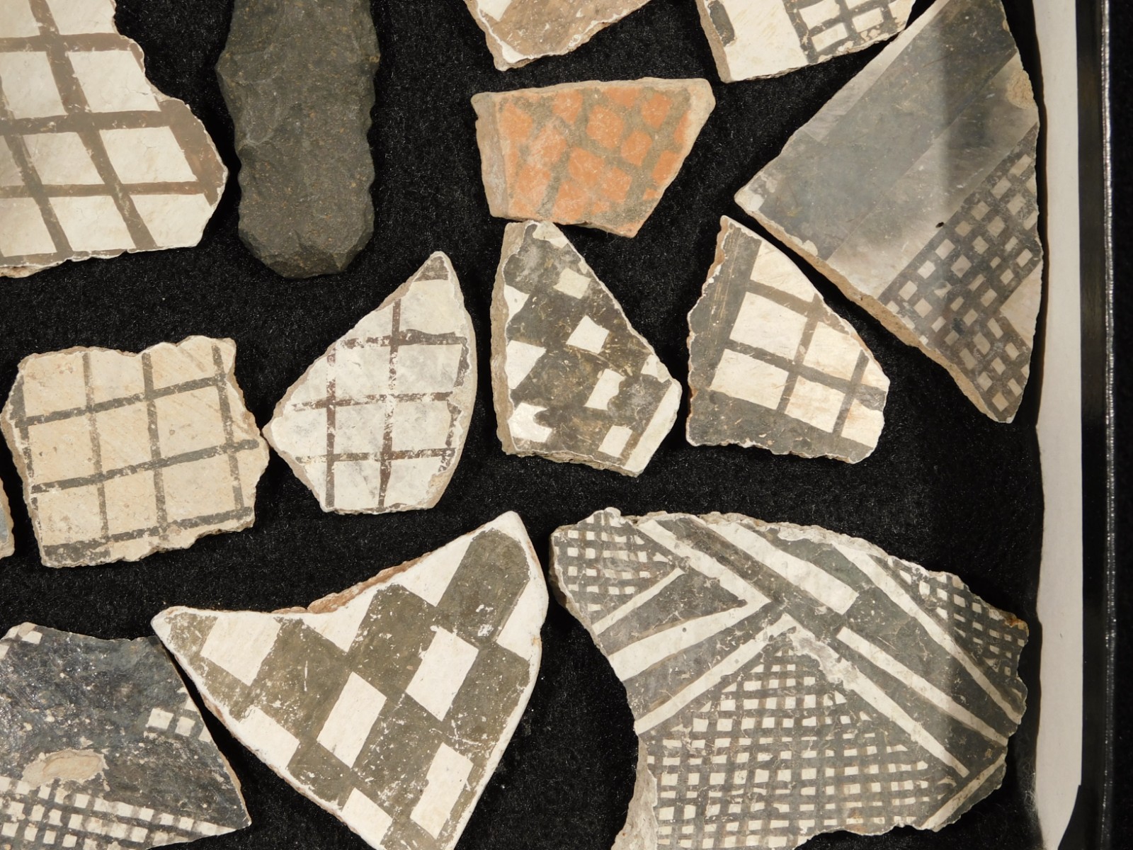 Big Lot! of ANASAZI Pottery Shards or Sherds in Wall Mountable Frame Arizona