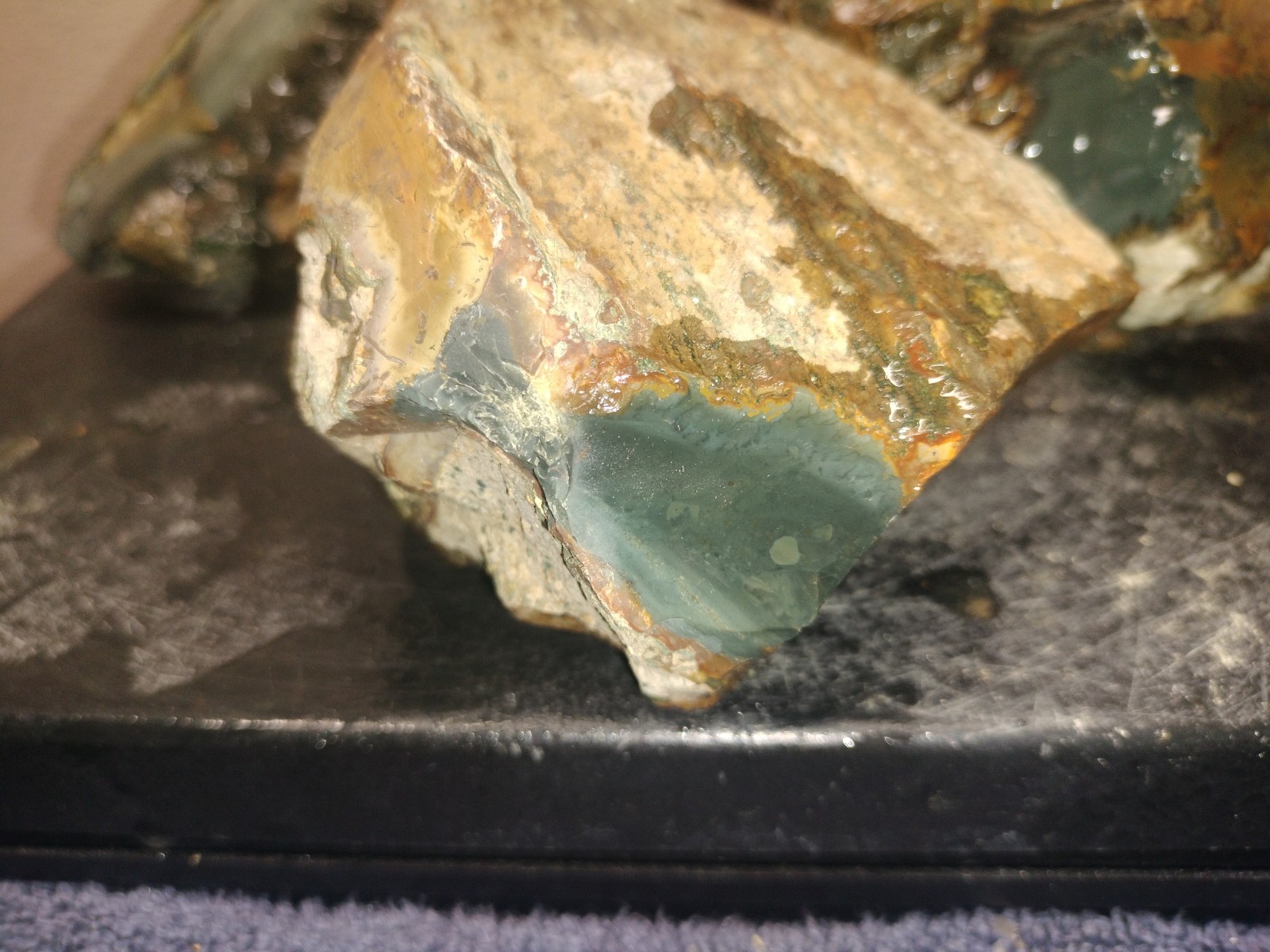 7.3LB ORBS Blue Mountain Picture Jasper Rough 6pc Lot #26