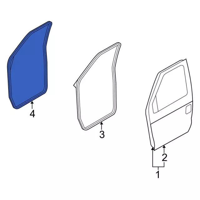 Genuine Ford Weather-Strip On Body 4C2Z1520709AB