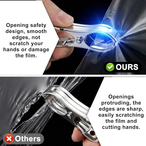 200Pcs Stainless Steel Garden Clips Large Open Greenhouse