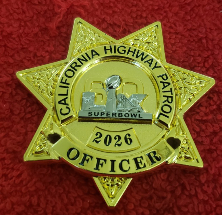CALIFORNIA HIGHWAY PATROL 60TH SUPER BOWL CHALLENGE COIN (ELA CHP LAPD POLICE)