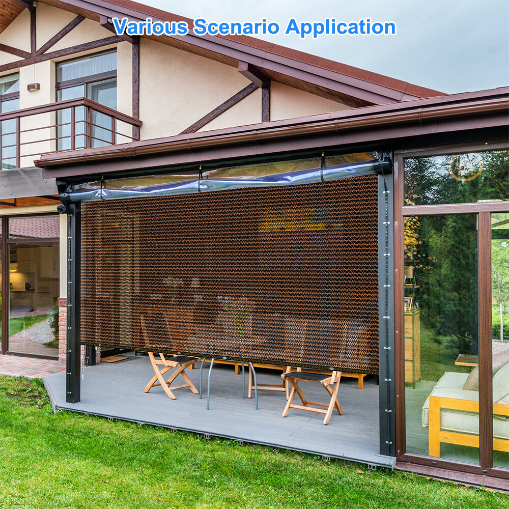 90% Patio Sun Shade Cloth Privacy Screen Pergola Car Ports Canopy With Grommets