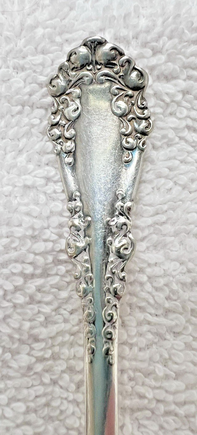 Silverplate Rogers Berkshire c1897 Ornate Fluted Edge Sugar Spoon 6" No Monogram