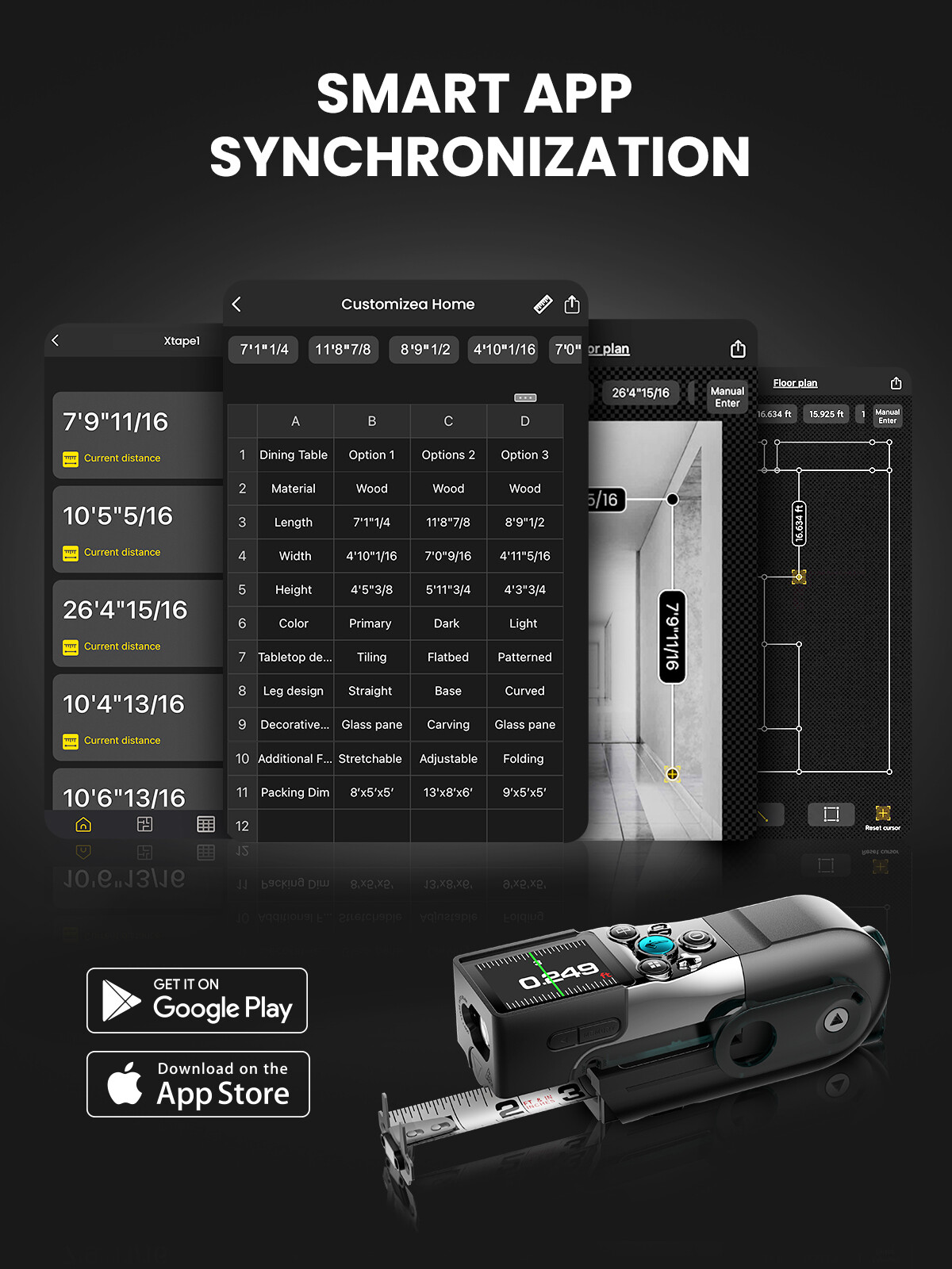 Mileseey 330 FT Digital Tape Measure with Green Laser Replaceable Blades Tape